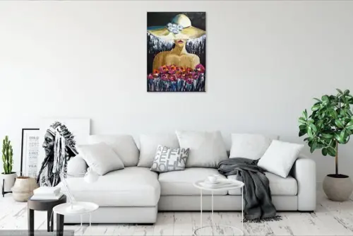Quadros Grandes para Sala e Quarto Woman Presente de Natal