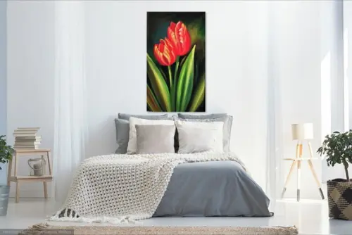 Quadros Grandes para Sala e Quarto Tulípas Black Friday