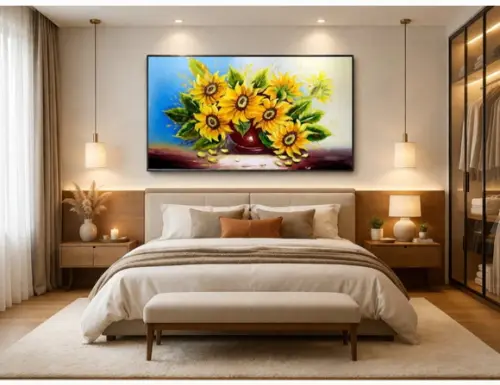 Quadros Grandes para Sala e Qusrto Girassol Black Friday