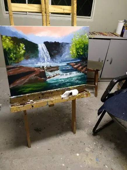 Quadros Grandes para Sala Pintura Cachoeira Black Friday