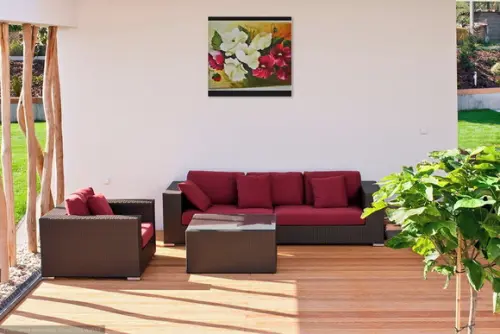 Quadros Grandes para Sala Pintura em Tela Floral Papoulas