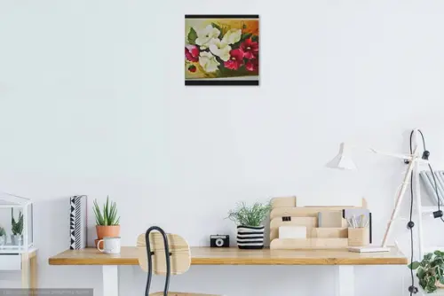 Quadros Grandes para Sala Pintura em Tela Floral Papoulas
