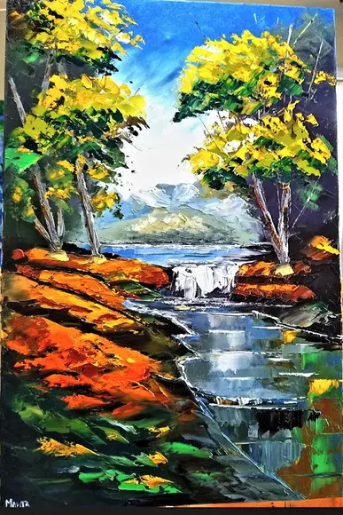 Quadros Grandes para Sala Pintura em Tela Lage de Pedra Rio