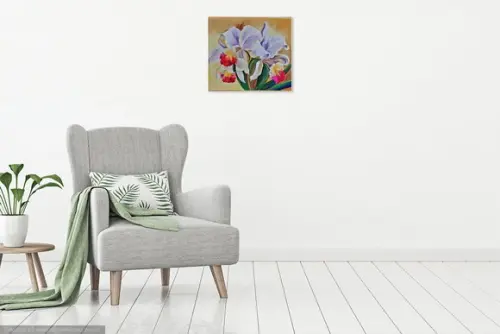 Quadros Grandes para Sala Pintura em Tela Orquídeas Brancas