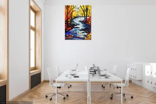 Quadros Grandes para Sala Pintura em Tela Paisagem Rio