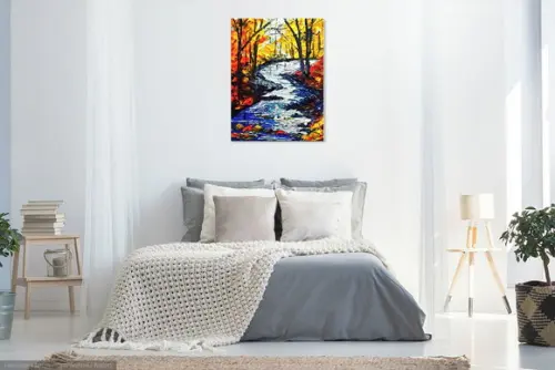 Quadros Grandes para Sala Pintura em Tela Paisagem Rio