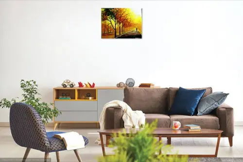 Quadros Grandes para Sala Pintura em Tela Paisagem Sob o Sol