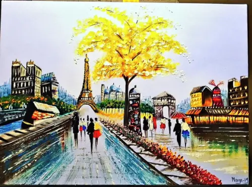 Quadros Grandes para Sala Pintura em Tela París Molin Rouge