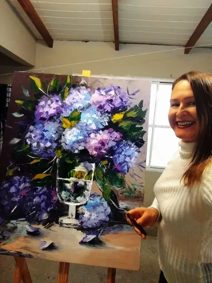Quadros Grandes para Sala Pintura Hortênsias Black Friday