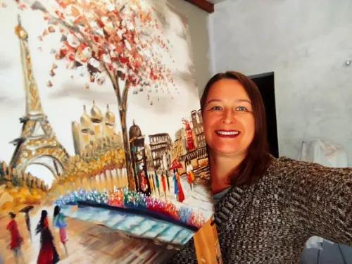 Quadros Grandes para Sala Pintura Paris Presente de Natal
