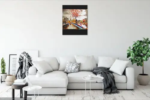 Quadros Grandes para Sala Pintura Paris Presente de Natal