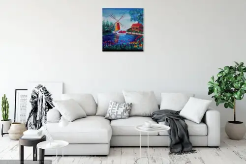 Quadros Mar Moinho de Vento Holanda Presente de Natal