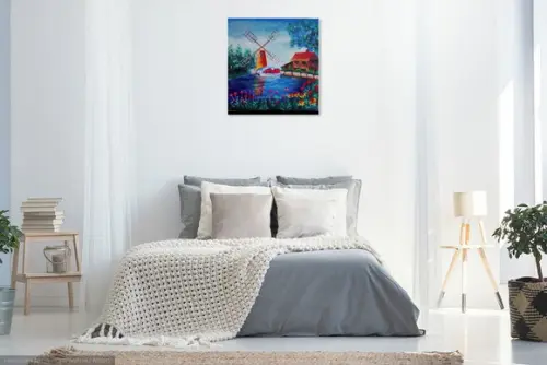 Quadros Mar Moinho de Vento Holanda Presente de Natal