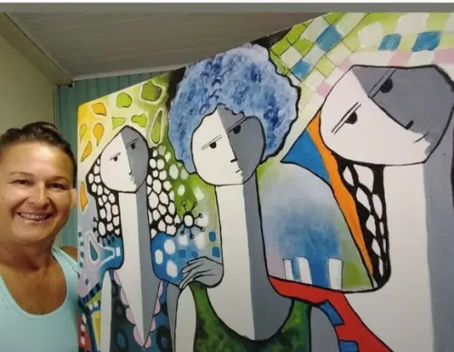 Quadros Mulheres Amizade União Releitura Presente de Natal