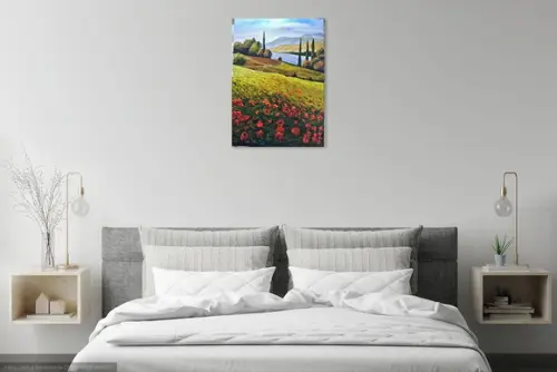 Quadros Paisagem Campo de Papoulas Presente de Natal