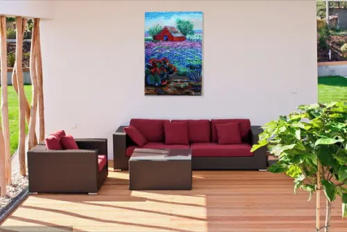 Quadros Paisagem Campo Florido Cactos Presente de Natal