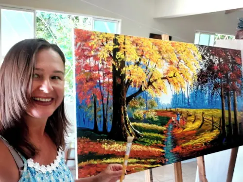 Quadros Paisagem Campo Ipê Amarelo Presente de Natal