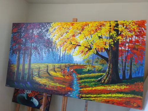 Quadros Paisagem Campo Ipê Amarelo Presente de Natal