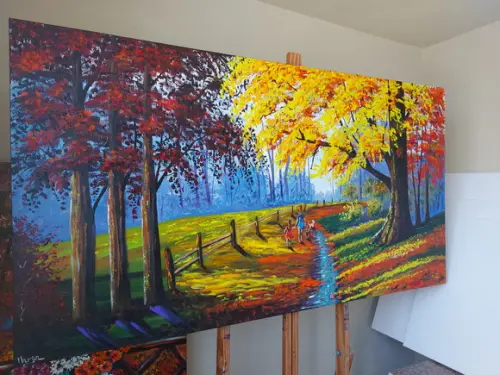 Quadros Paisagem Campo Ipê Amarelo Presente de Natal