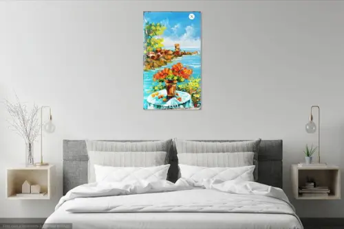 Quadros Paisagem Flores na Varanda Presente de Natal