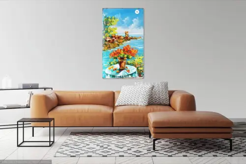 Quadros Paisagem Flores na Varanda Presente de Natal