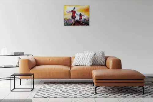 Quadros Paisagem Mãe de Menina Presente de Natal
