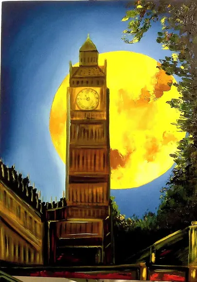 Quadros Paisagem Urbana Londres Uk Big Ben Presente de Natal