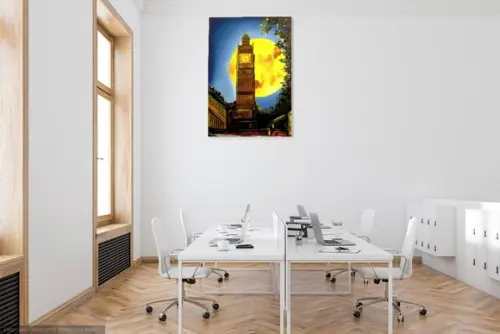 Quadros Paisagem Urbana Londres Uk Big Ben Presente de Natal