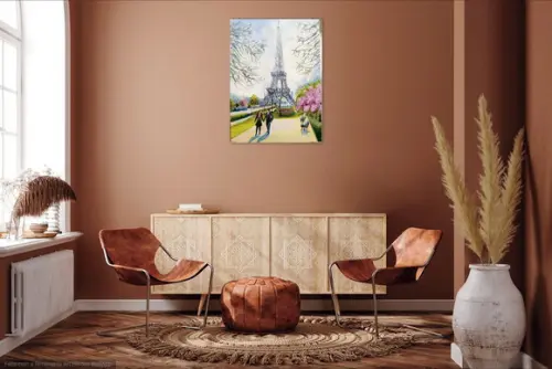 Quadros Paisagem Urbana París Casal Carrossel Black Friday