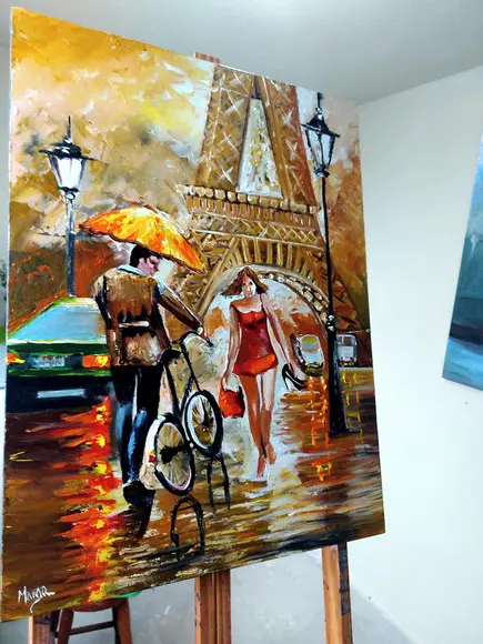 Quadros Paisagem Urbana París Love Olhar Presente de Natal