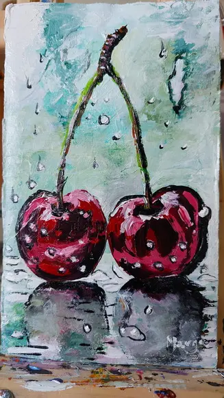 Quadros para Cozinha Frutas Cerejas Presente de Natal