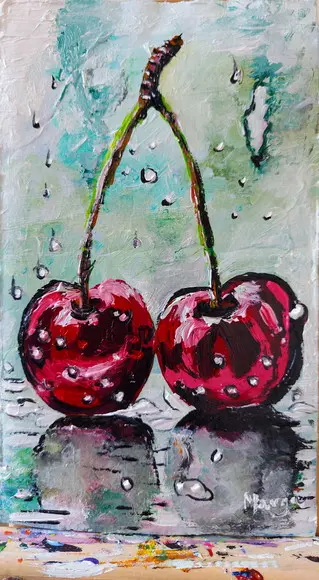 Quadros para Cozinha Frutas Cerejas Presente de Natal