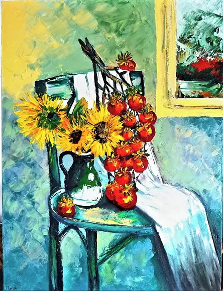 Quadros para Cozinha Pintura Tela Tomates Presente de Natal