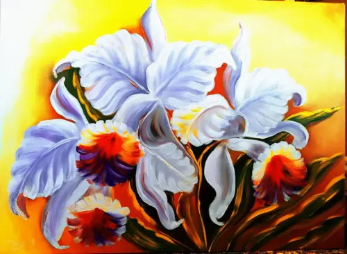 Quadros para Quarto e Sala Pintura Orquídeas Black Friday
