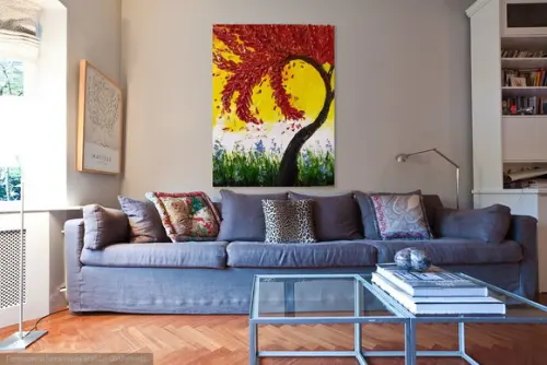 Quadros para Quarto e Sala Tela Abstrato Árvore Black Friday