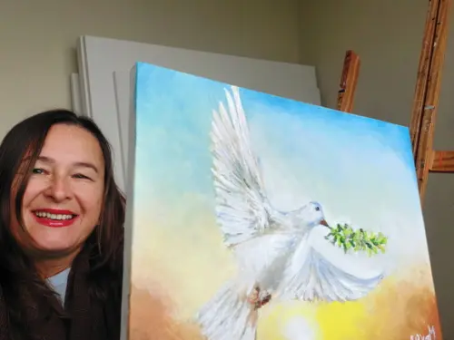 Quadros para Sala Animais Pomba da Paz Presente de Natal