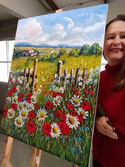 Quadros para Sala Campo de Margaridas Presente de Natal