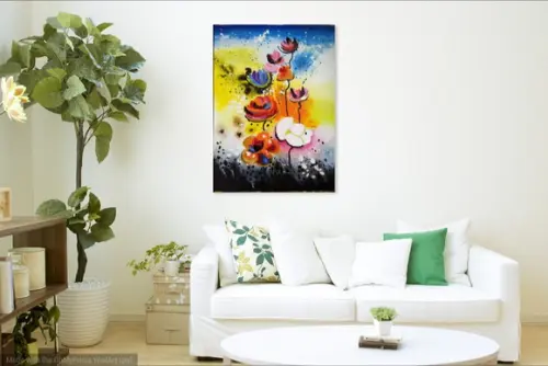 Quadros para Sala e Quarto Abstrato Aquarela Black Friday