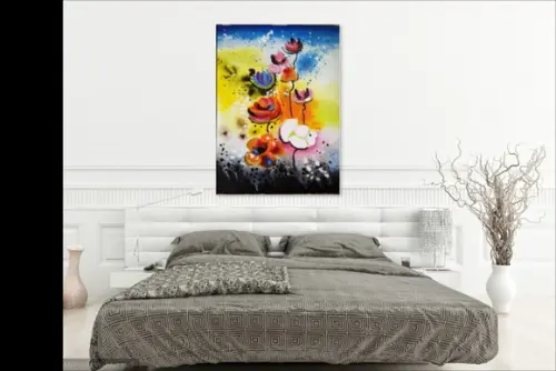 Quadros para Sala e Quarto Abstrato Aquarela Black Friday