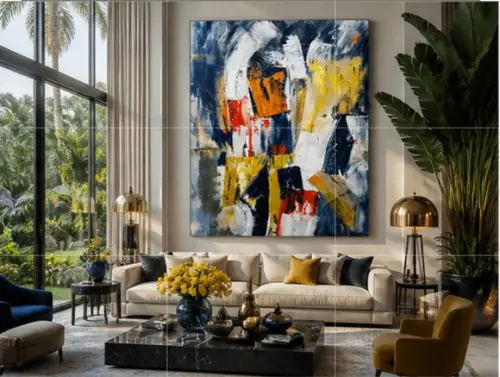 Quadros para Sala e Quarto Abstrato Moderno Black Friday