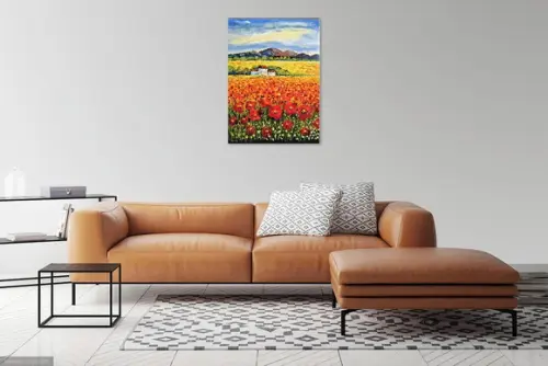 Quadros para Sala e Quarto Campo de Papoulas Black Friday