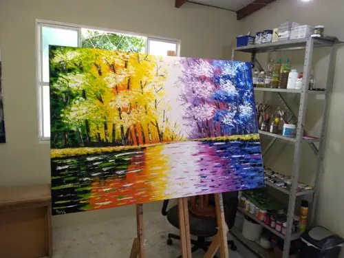 Quadros para Sala e Quarto Floresta Colorida Black Friday