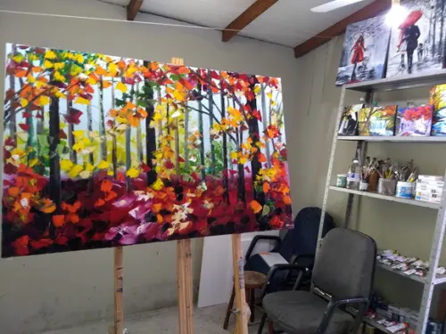 Quadros para Sala e Quarto Outono Floresta Presente de Natal