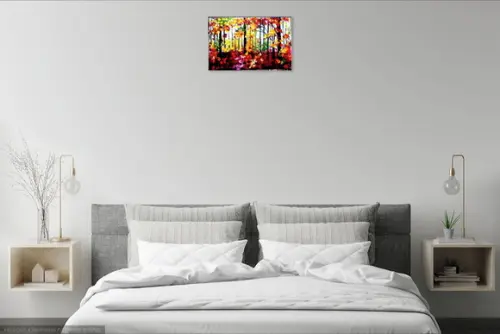 Quadros para Sala e Quarto Outono Floresta Presente de Natal