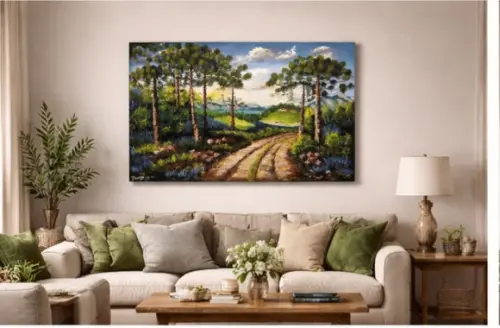 Quadros para Sala e Quarto Paisagem Araucárias Black Friday