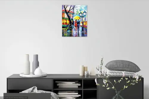 Quadros para Sala e Quarto Paisagem Café Presente de Natal