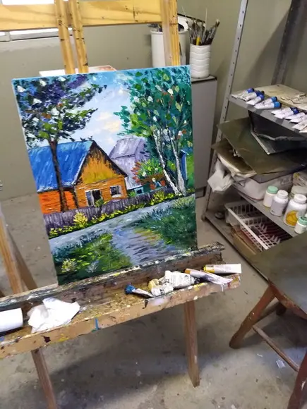 Quadros para Sala e Quarto Paisagem Casa Presente de Natal