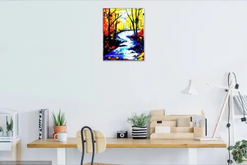 Quadros para Sala e Quarto Paisagem Rio Presente de Natal