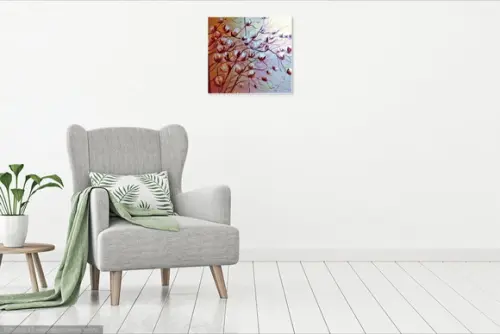 Quadros para Sala e Quarto Pintura Magnólias Black Friday