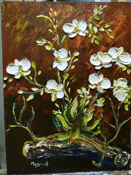 Quadros para Sala e Quarto Pintura Orquídeas Black Friday